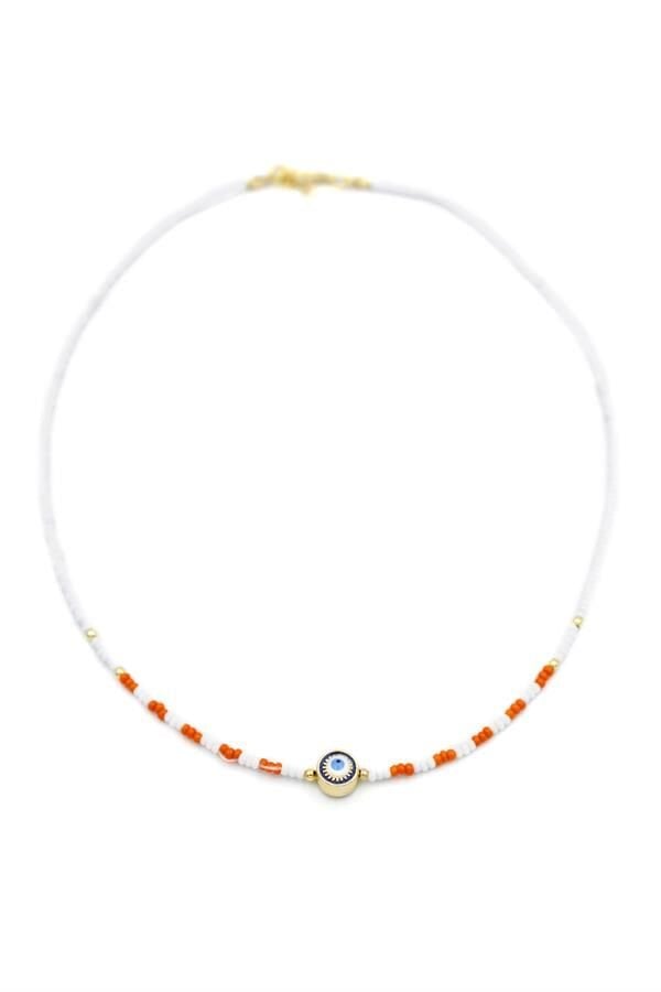 Boncuk Göz Kolye - Beyaz