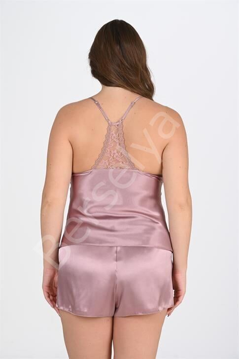 Büyük Beden Vizon Şort Takımı