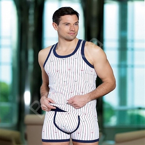 Berrak Erkek  Çapa Ve Çizgi Baskı Rambo Atlet 1041