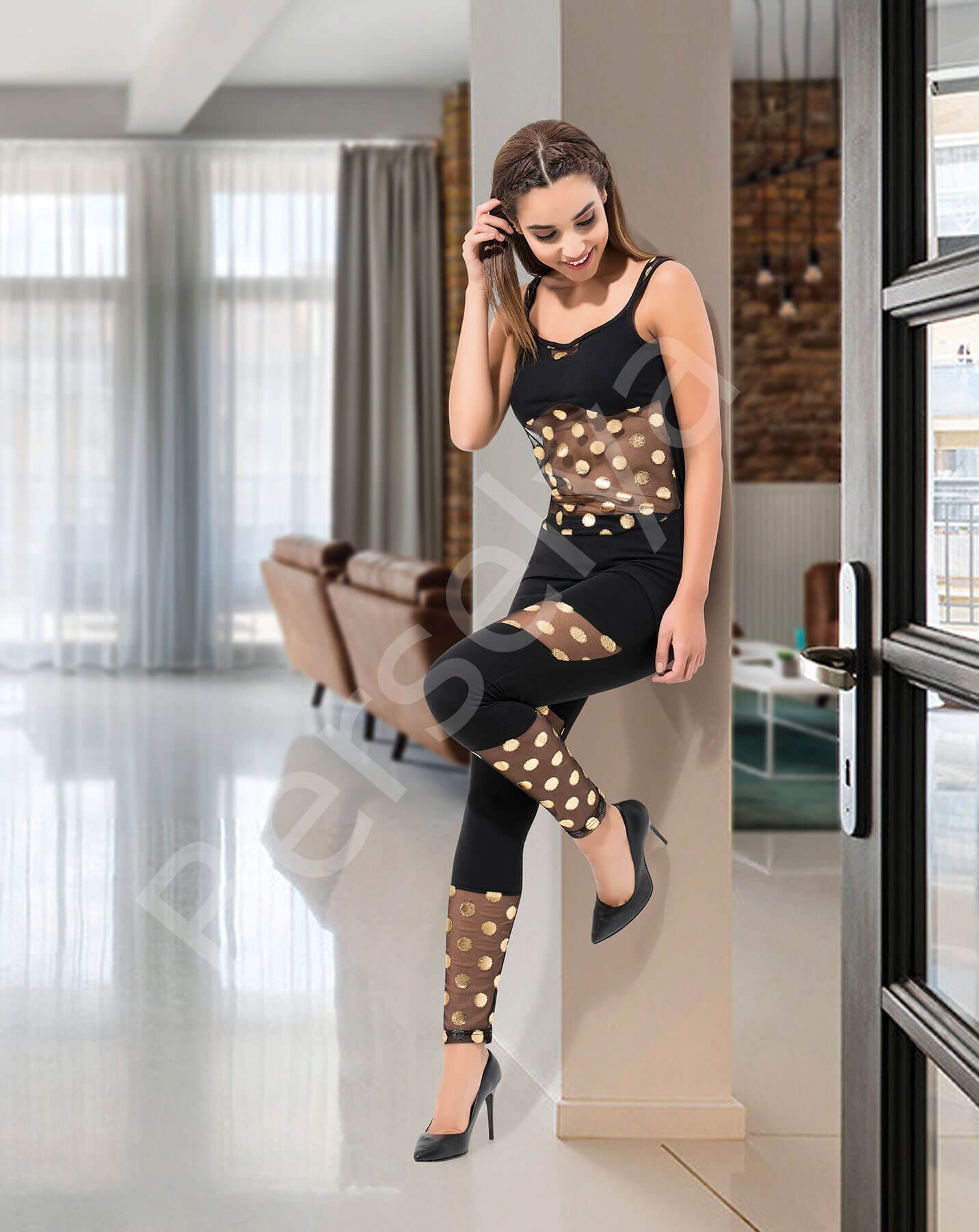 Askılı Kadın Tayt Takım 1501