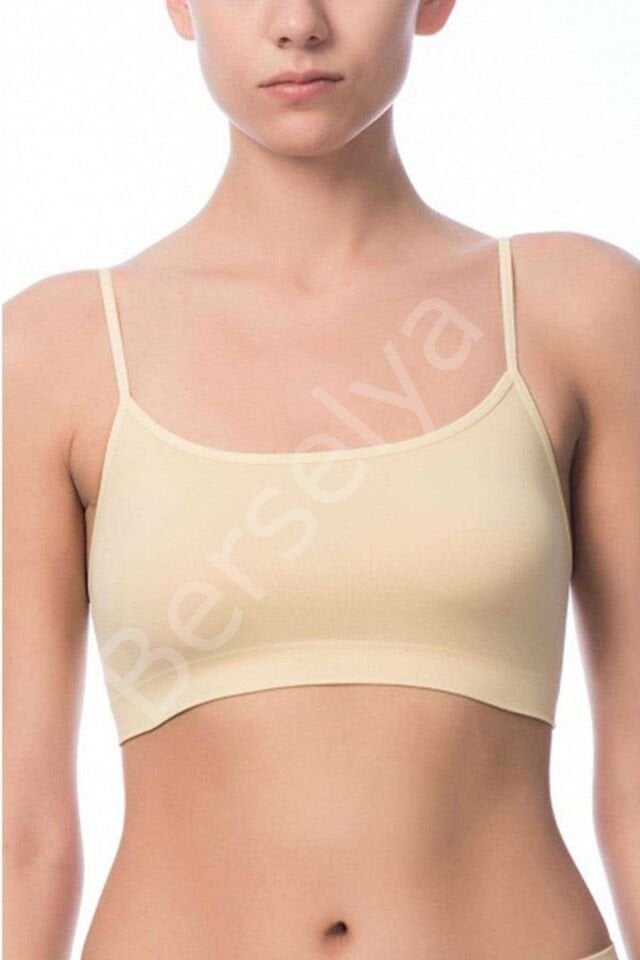 Elite Life Kadın İnce Askılı Dikişsiz Ten Büstiyer 851