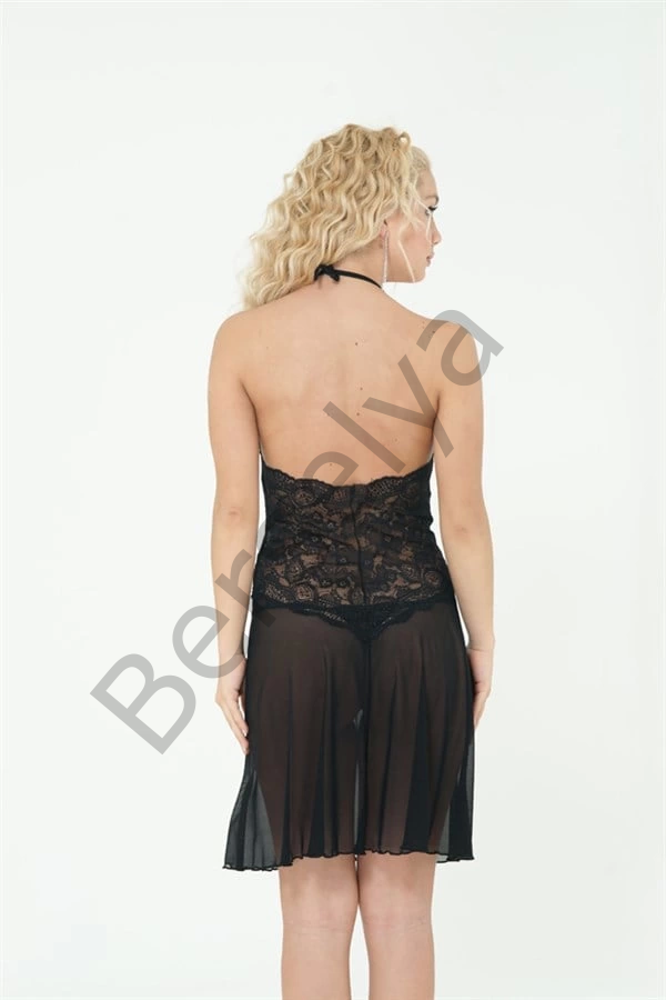 Dantelli Tül Gecelik 2197