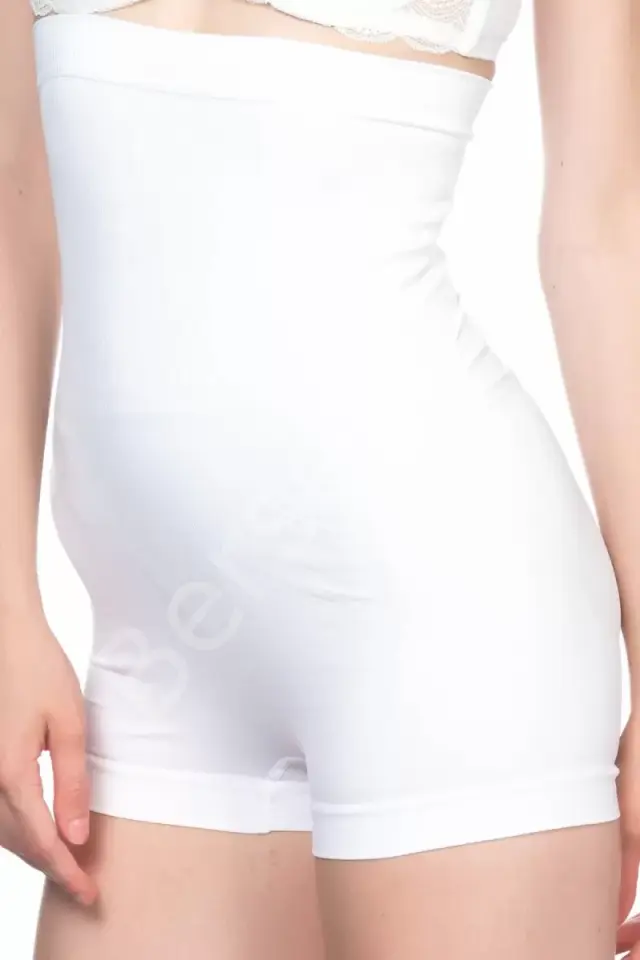 Beyaz  2047 Yüksek Bel Boxer Korse