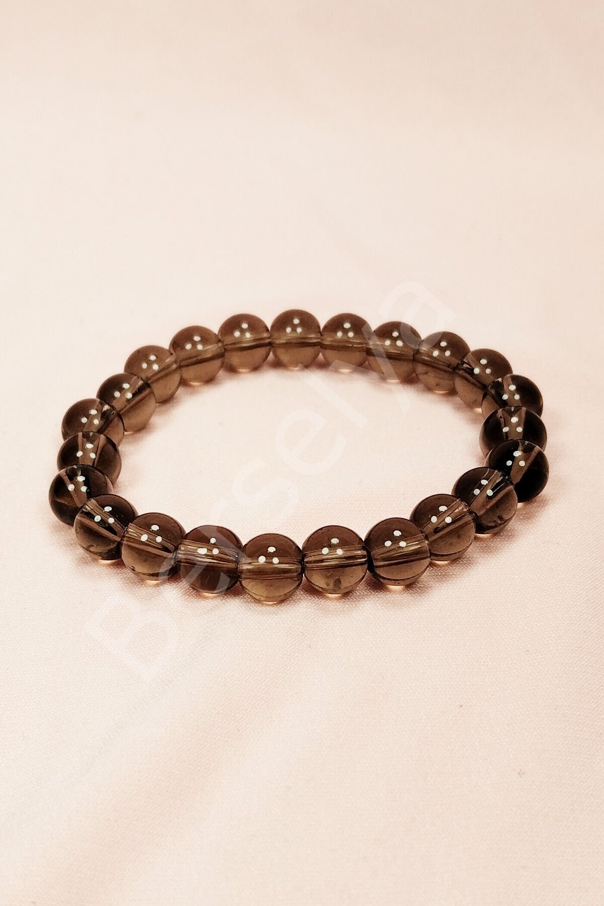 Dumanlı Kuvars Doğal Taş Bileklik Kutulu