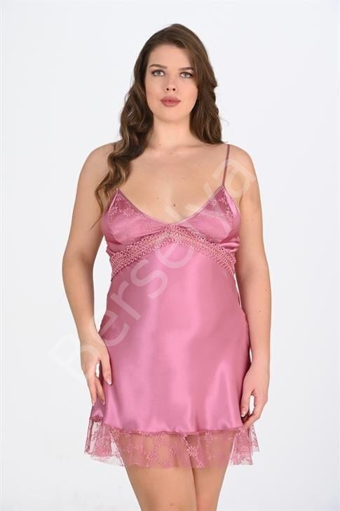 Büyük Beden Gülkurusu Gecelik