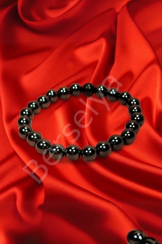 Hematit Doğal Taş Bileklik Kutulu