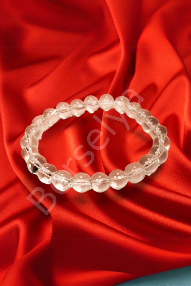 Kuvars Doğal Taş Bileklik Kutulu