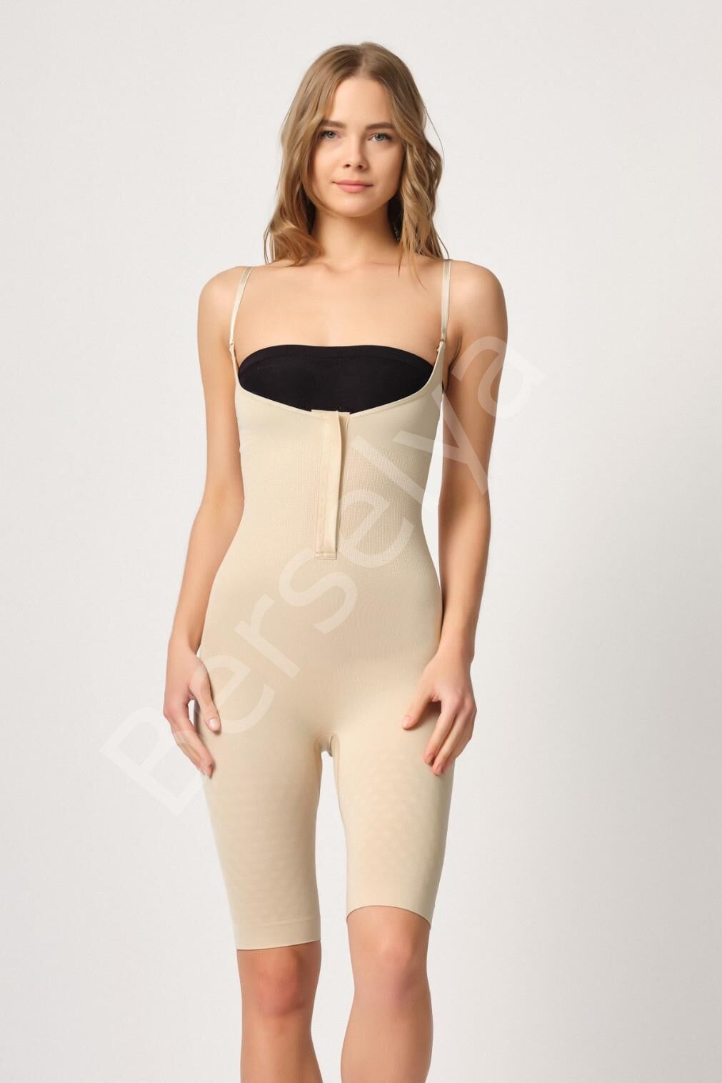 Ten Mı Emay 2093 Ön Agraflı Göğsü Açık Paçalı Boy Korse