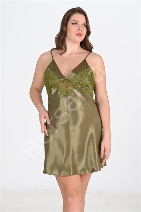 Büyük Beden Haki Gecelik 2104