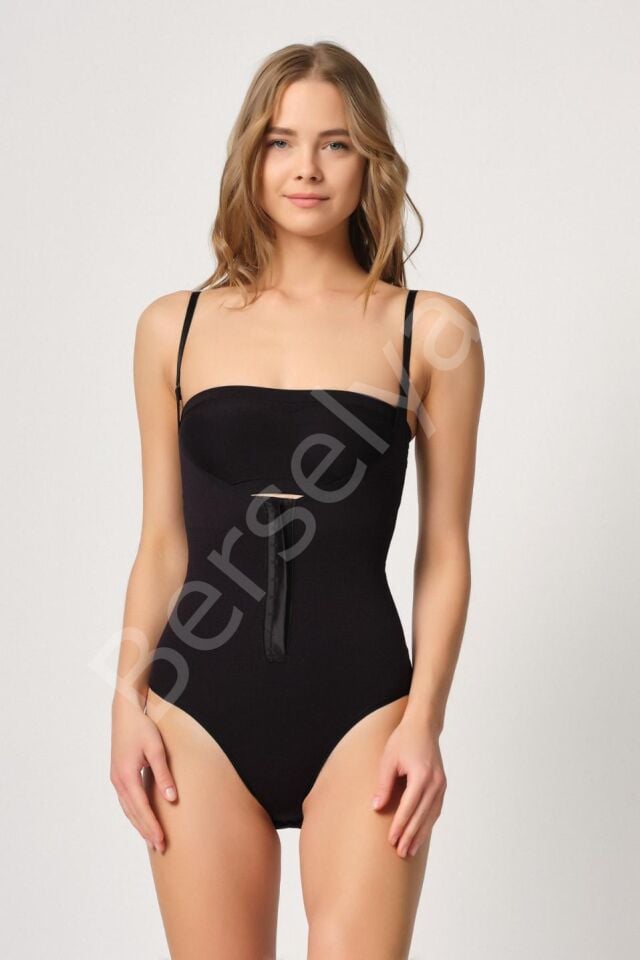 Siyah Mı Emay 2043 Göğsü Açık Agraflı Body Korse