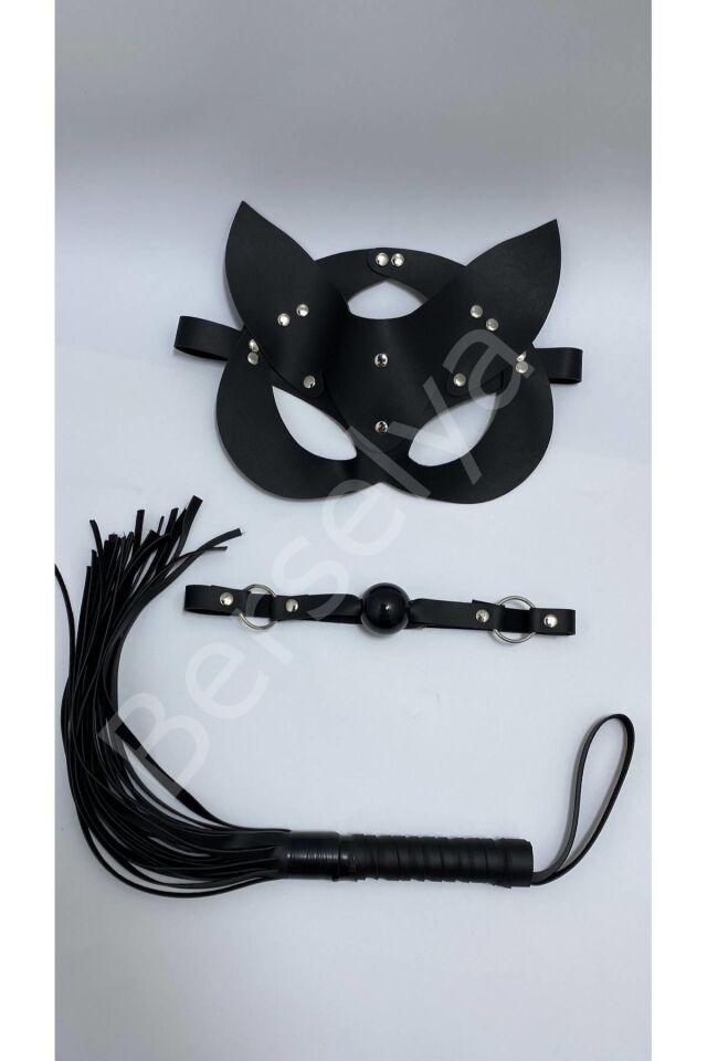 Siyah ,maske,ağız Topu,maske 3lü Set 800227