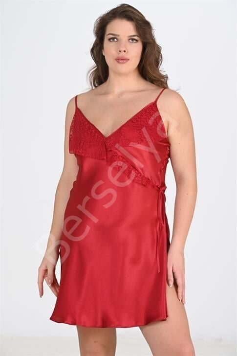 Büyük Beden Bordo Gecelik 2107