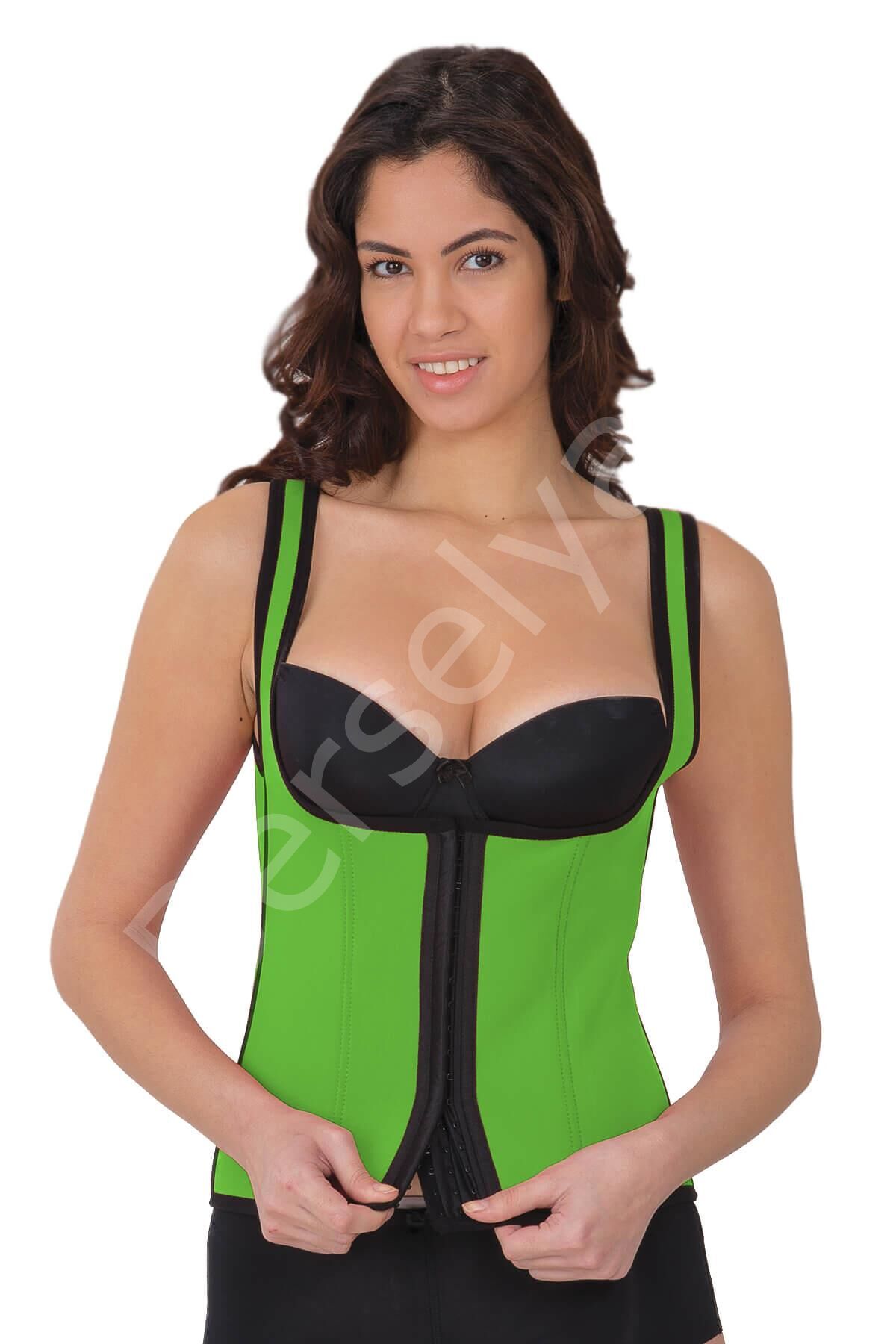 Yeşil Mı 9173 Agraflı Göğsü Açık Atlet Korse
