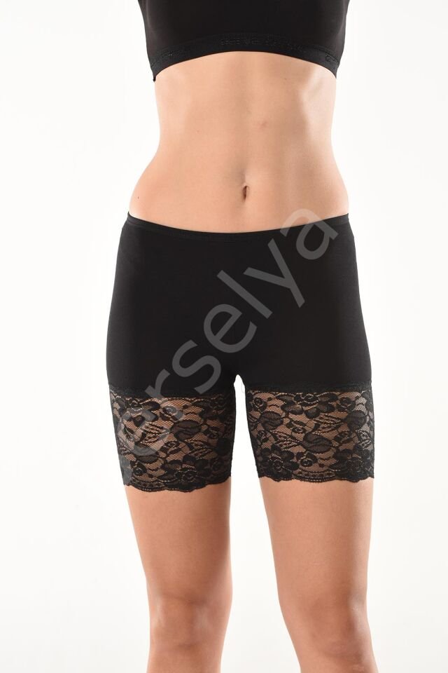Dantelli Kısa Kadın Şort Tayt 496
