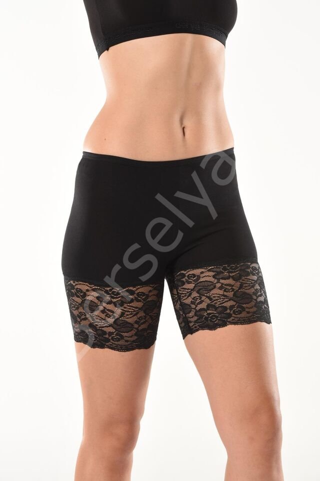 Dantelli Kısa Kadın Şort Tayt 496