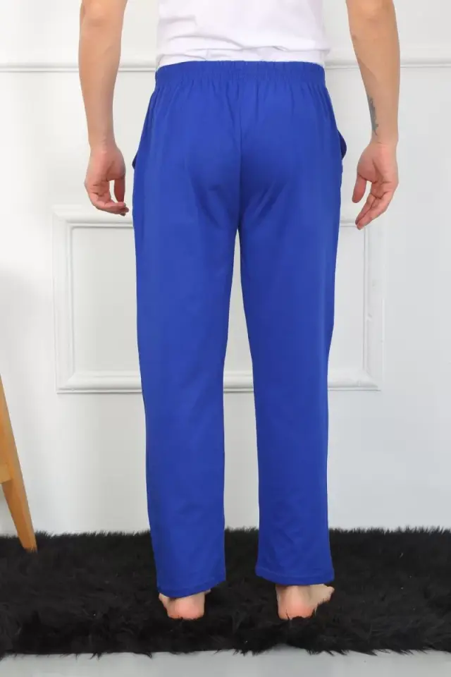 Erkek Pamuk Saks Tek Alt Pijama