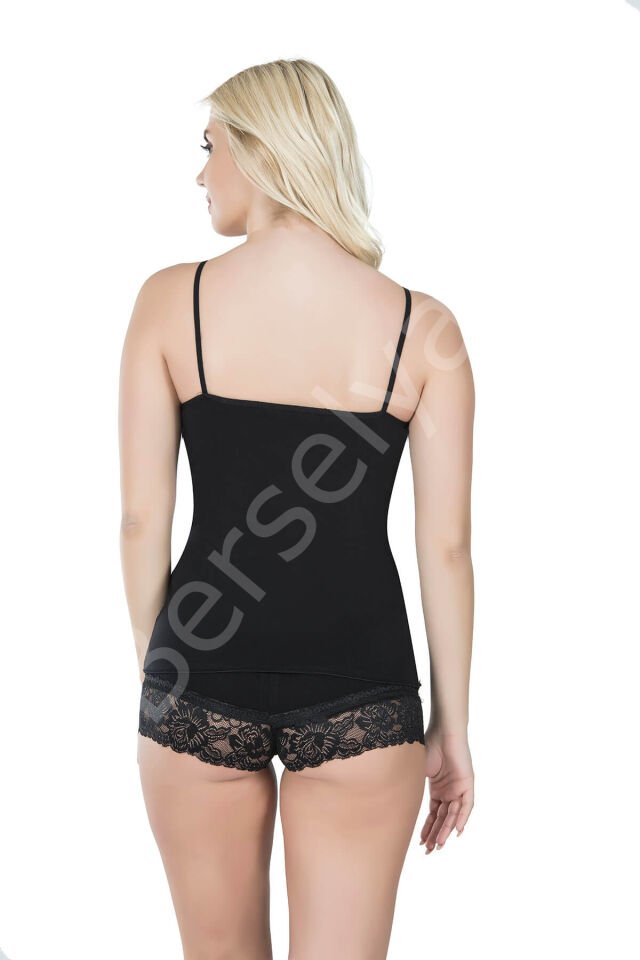 İp Askılı Dantelli Atlet Şort Takım 071