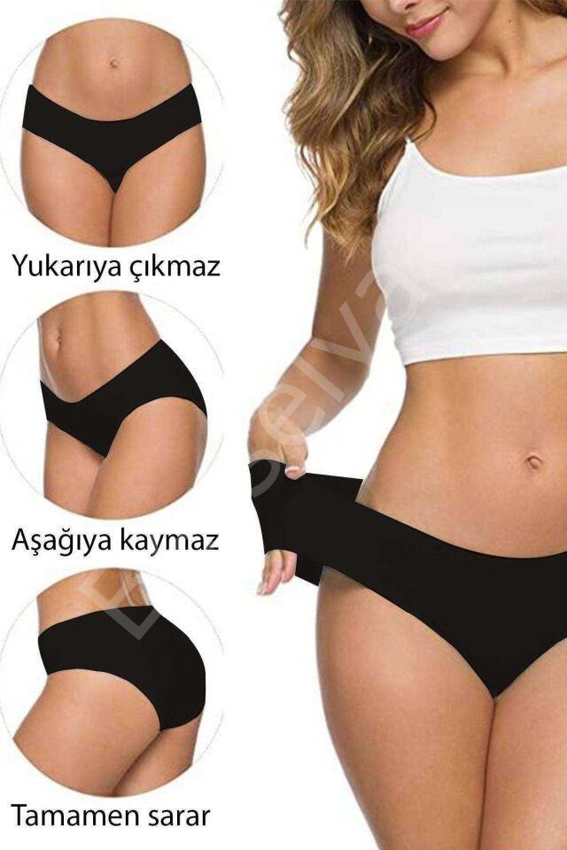 6 Adet Kadın Dikişsiz Lazer Kesim Esnek İz Yapmayan Külot S1