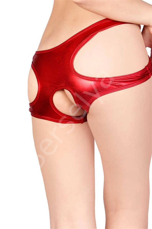 Kırmızı Özel Bölgesi Açık Seksi Külot Brf1171
