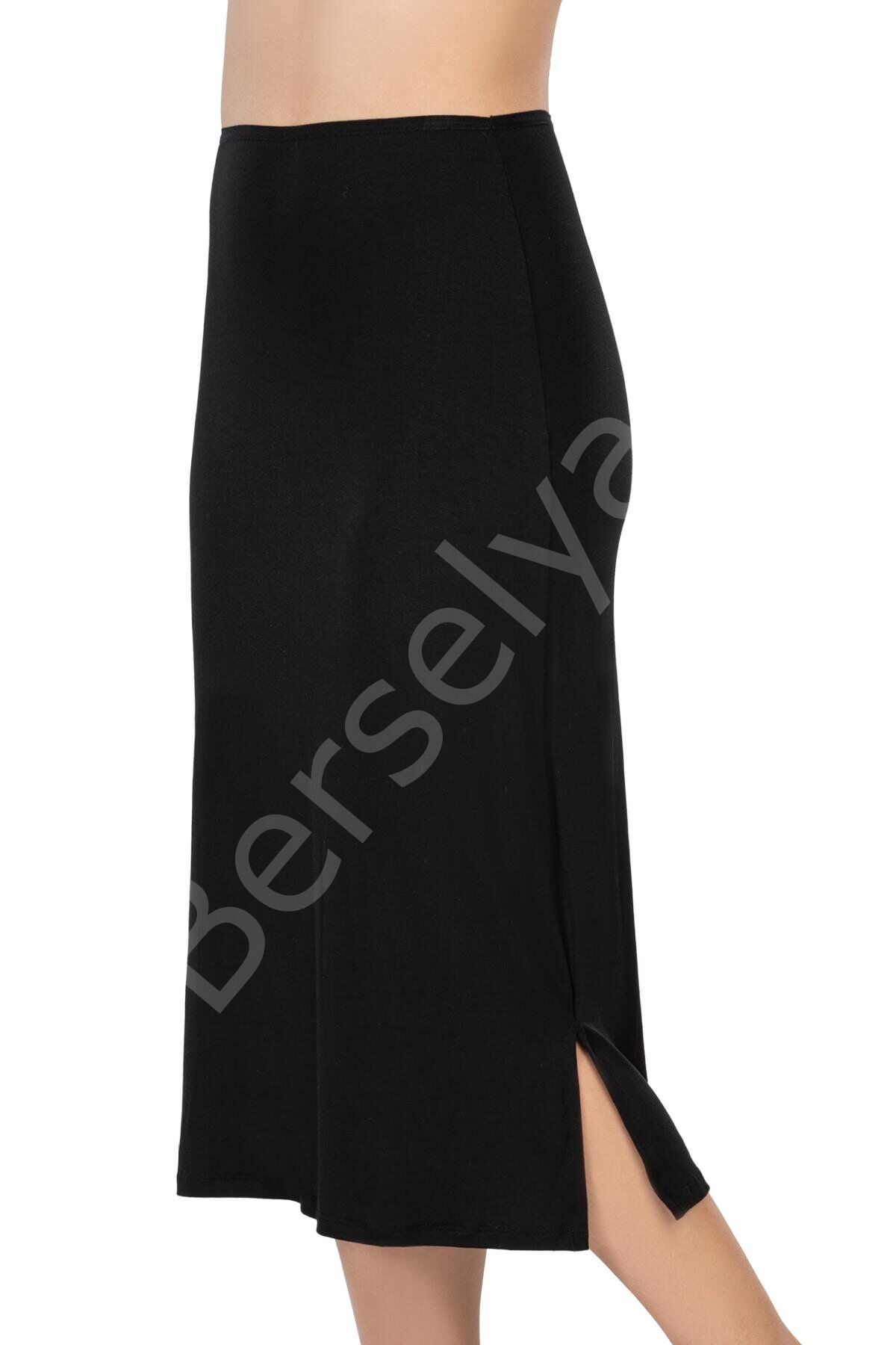 Siyah Mı Emay 1439 Modal Cotton Uzun Jupon