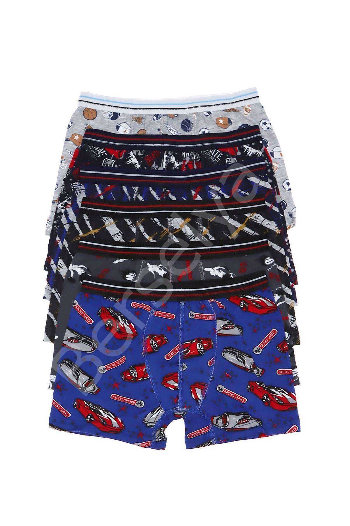 6 adet Erkek Çocuk Desenli Boxer 505