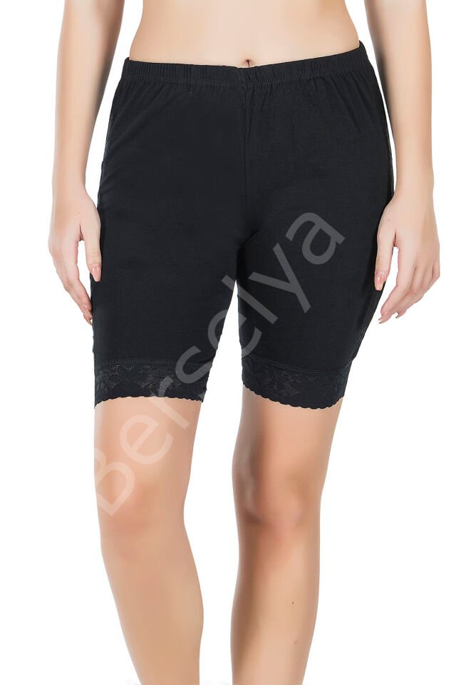 Dantelli Uzun Kadın Şort 418