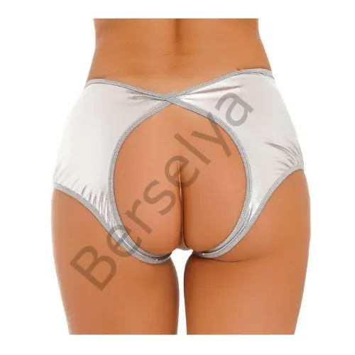 Fantezi Gümüş Özel Bölgeleri Açık Parlak Külot