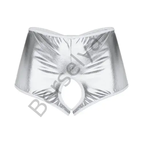 Fantezi Gümüş Özel Bölgeleri Açık Parlak Külot