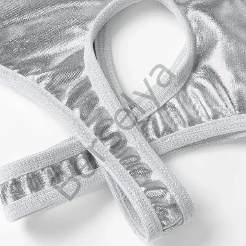 Fantezi Gümüş Özel Bölgeleri Açık Parlak Külot