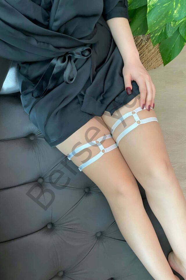Beyaz Elastik Bacak Bandı - Brf54