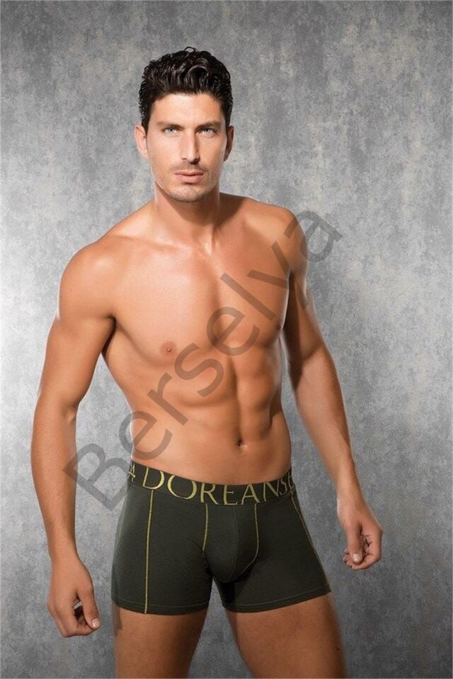Doreanse Koyu Yeşil Boxer Erkek  Yazılı 1766