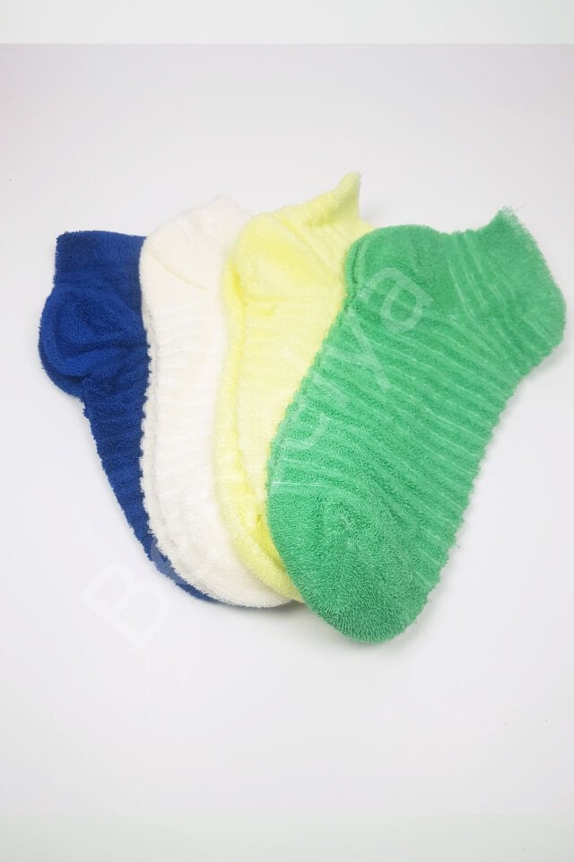 Kadın Havlu Patik Bilek Çorap Ev Çorabı 4 Çift