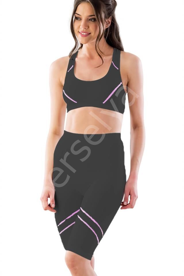 Siyah-pembe Emay 3850 Soft Büstiyer Takım
