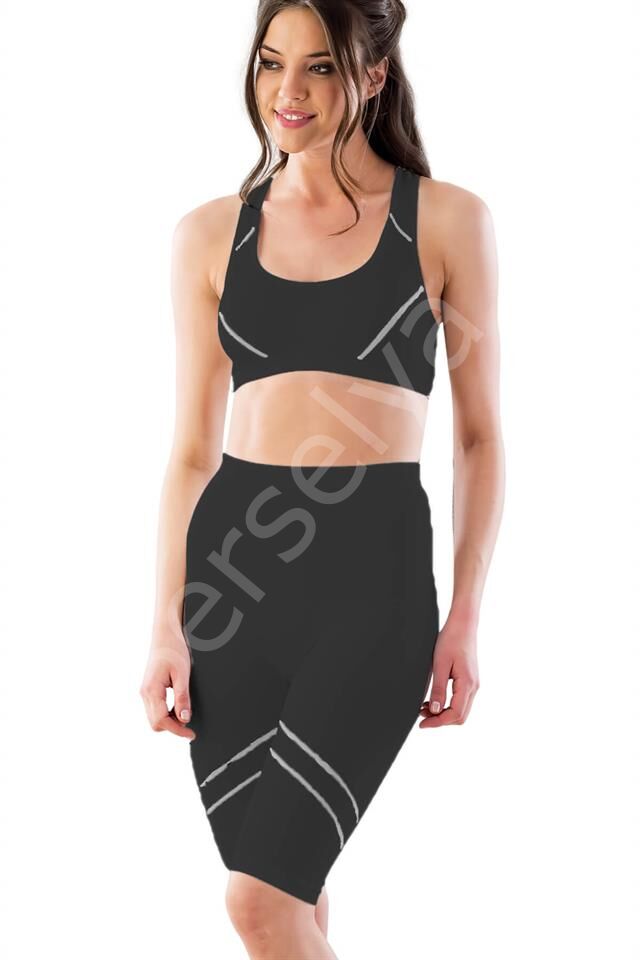 Siyah-gri Emay 3850 Soft Büstiyer Takım