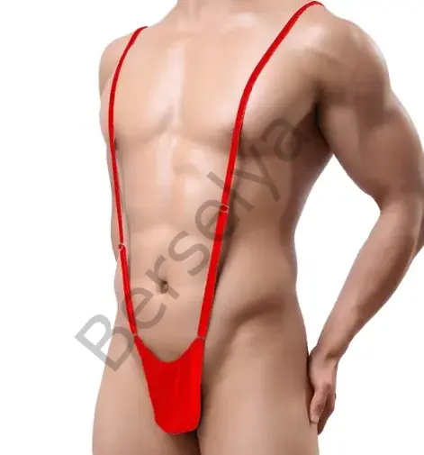 Fantezi Lastikli Kırmızı Erkek String - Tanga
