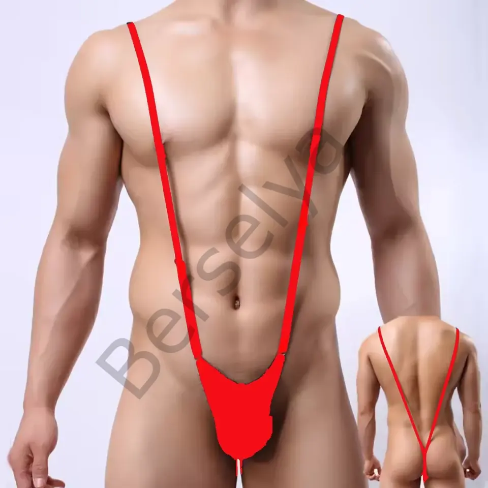 Fantezi Lastikli Kırmızı Erkek String - Tanga