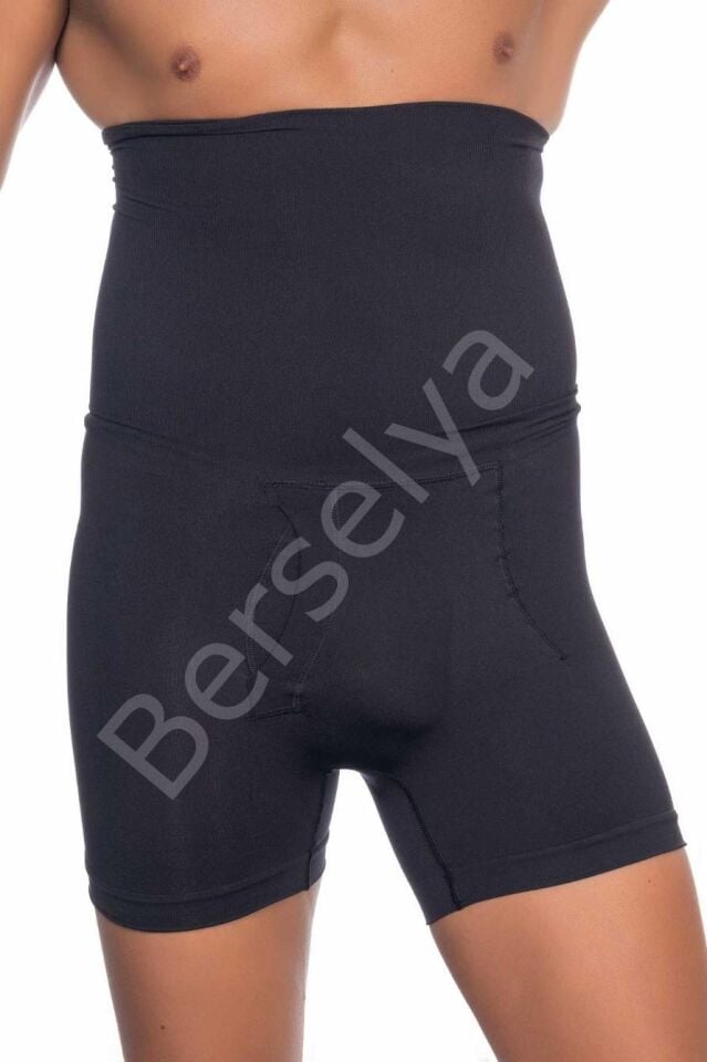 Siyah Mı Emay E1005 Erkek Yüksek Bel Double Boxer Korse