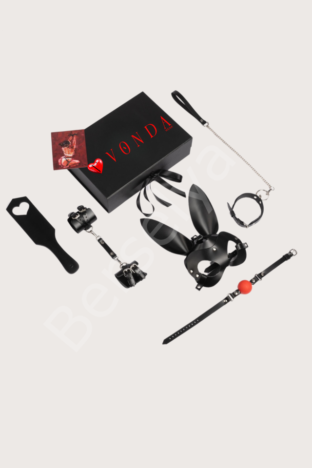 7li Deri Fantezi Siyah Harness Set Özel Tasarım Premium Model 800712s