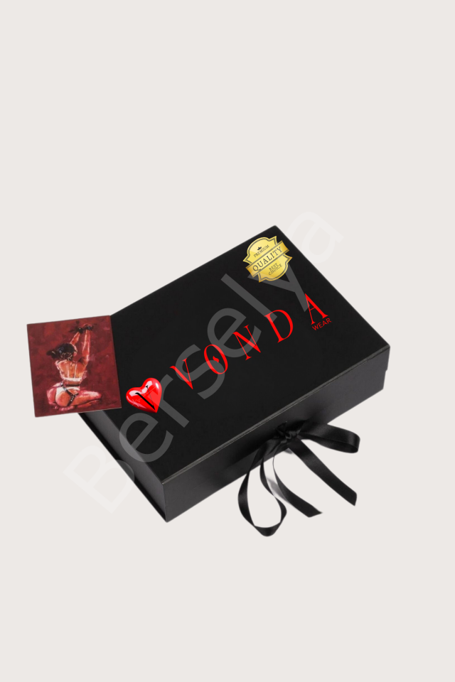 7li Deri Fantezi Kırmızı Harness Set Özel Tasarım Premium Model 800712k