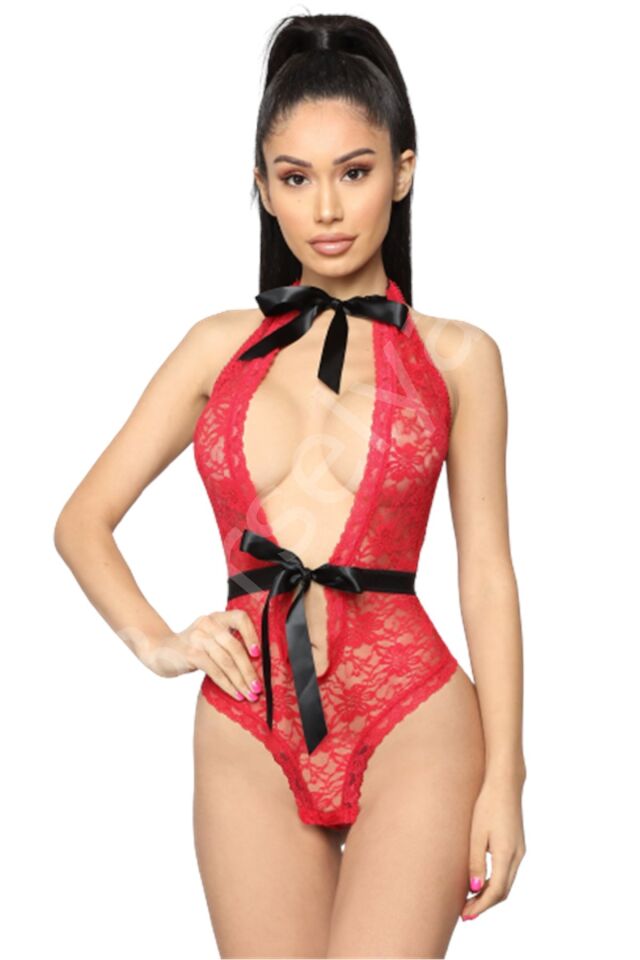 Boyun Ve Bel Kısmı Fiyonklu Babydoll 3209