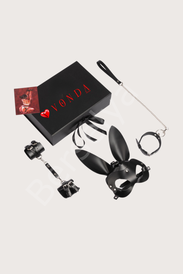 4lü Deri Fantezi Siyah Harness Set Özel Tasarım Premium Model 800713s