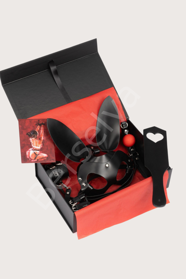 4lü Deri Fantezi Siyah Harness Set Özel Tasarım Premium Model 800713s