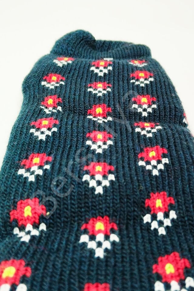 Kalın Kışlık Kadın Soket Çorap Yünlü Havlu Ev Giyim Patik  Desen 2 Lacivert