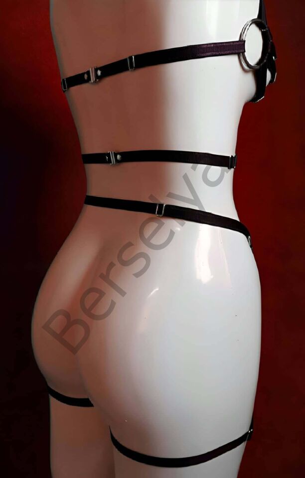 Lastik Seksi Jartiyer Harness - Kadın Erotik Giyim - Bayan Lastik İç Giyim - Brf568