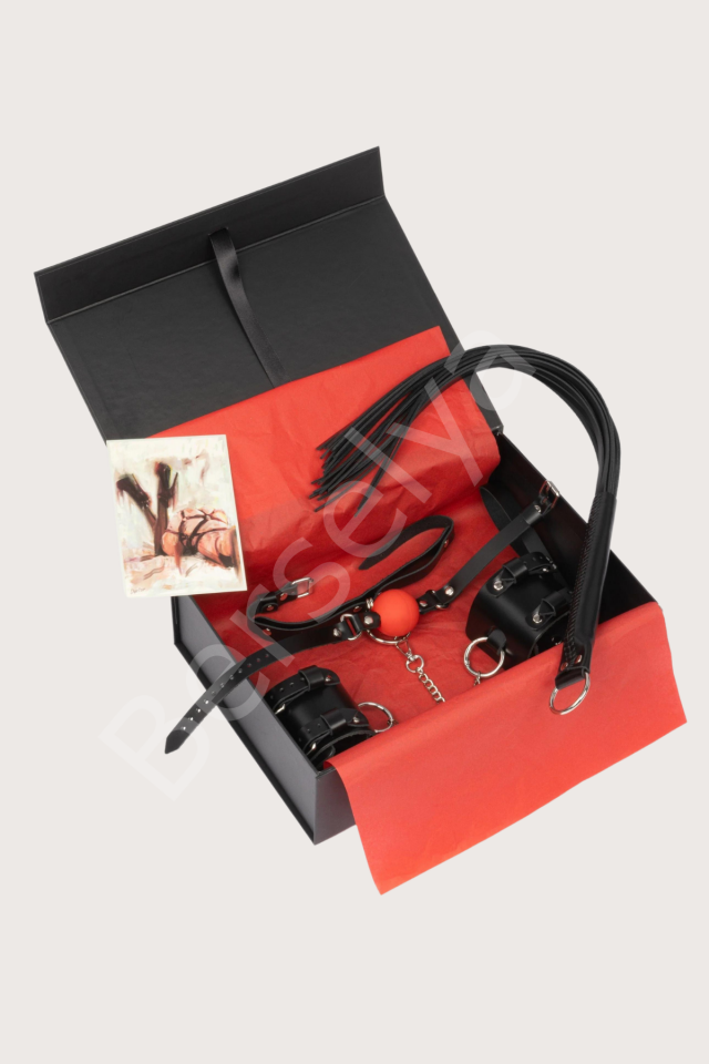 5li Deri Fantezi Siyah Harness Set Özel Tasarım Premium Model 800714s