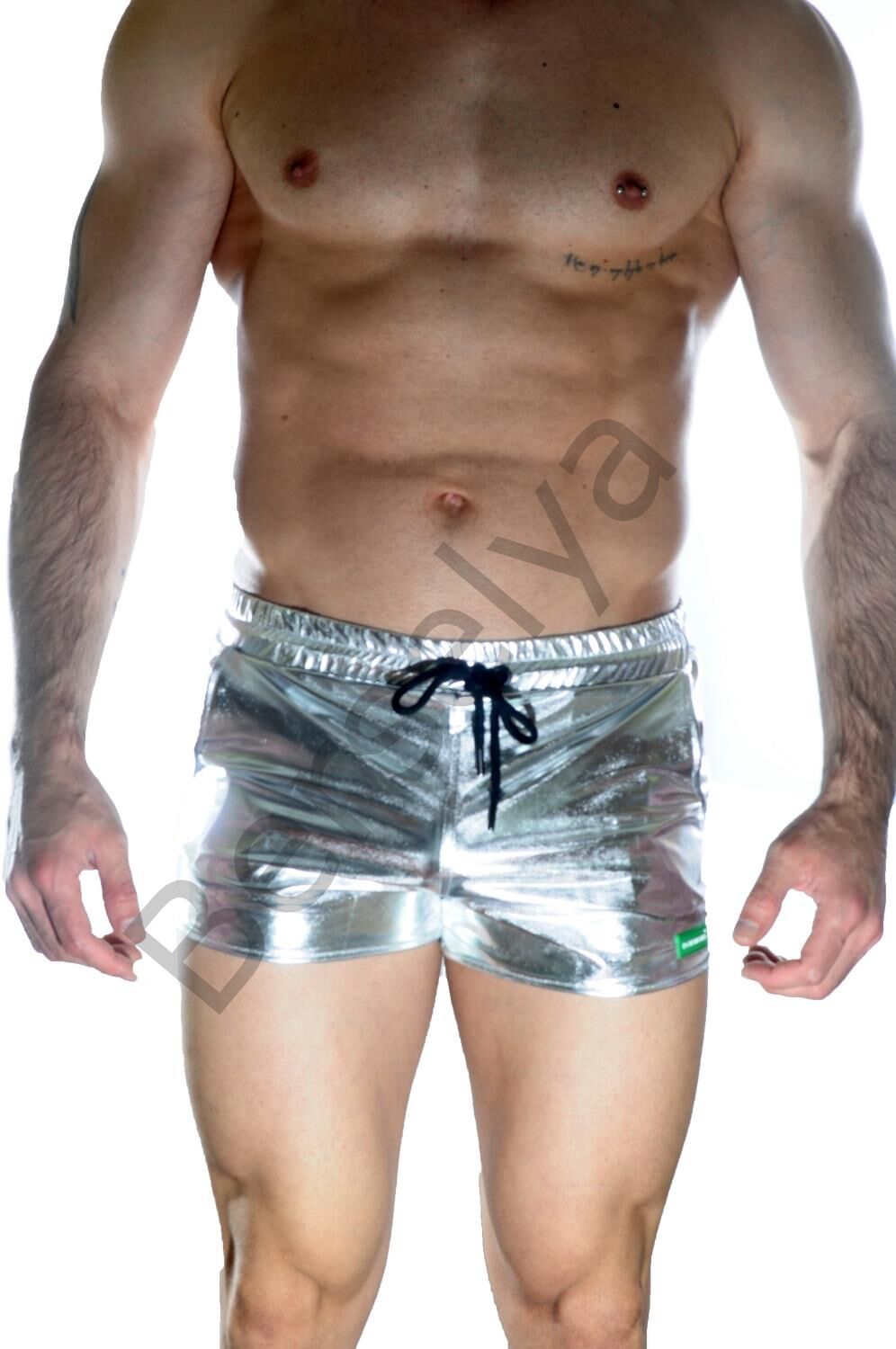 Erkek Gümüş Lame Short