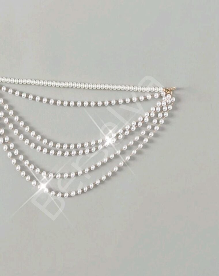 İnci Şıklığıyla Plajlarda Parla – Ayarlanabilir Bikini Zincir Aksesuarı