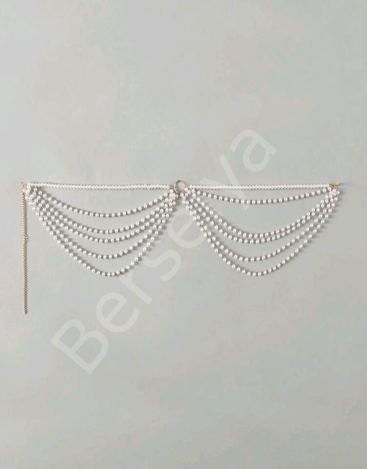 İnci Şıklığıyla Plajlarda Parla – Ayarlanabilir Bikini Zincir Aksesuarı