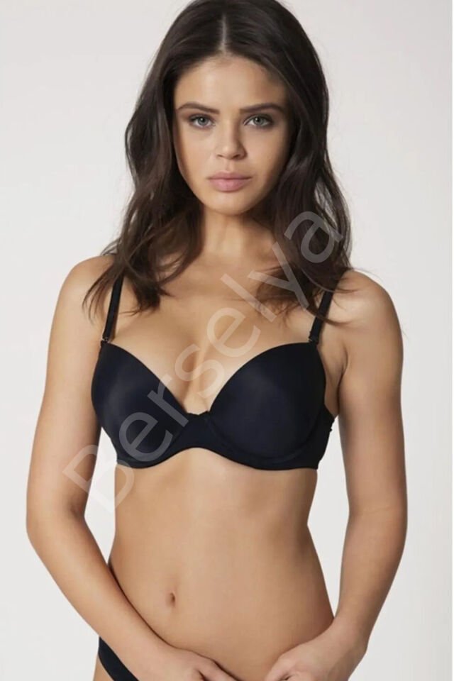 Orkide Kadın Siyah Push Up Dolgulu Basic Sütyen 8350