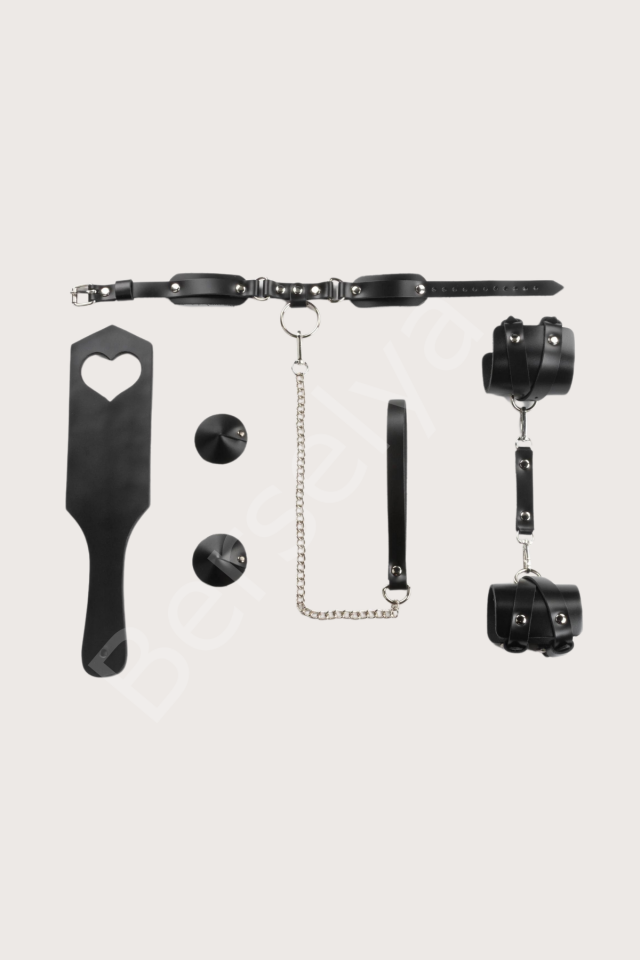 6 Lı Harness Deri Fantezi Sexi Kostüm Özel Tasarım Premium Siyah Model 800717s